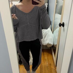 Urban Outfitters Gray and Black Lounge Set